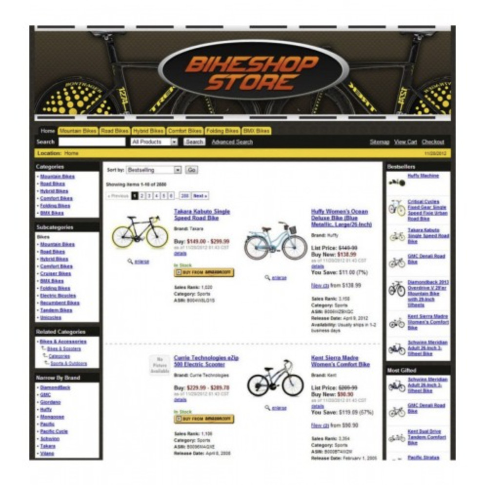 🥇 Turnkey Amazon Bike Affiliate Store Website