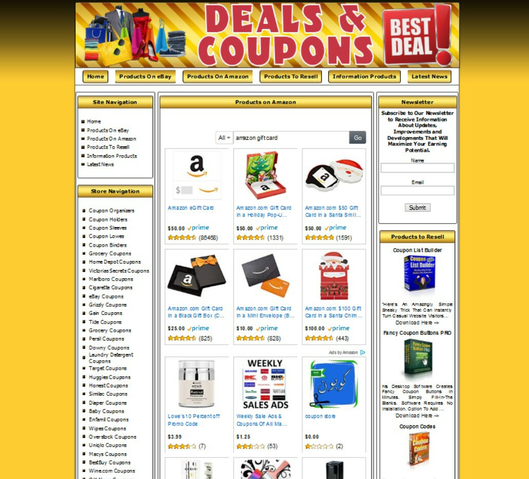 COUPON WEBSITE. FREE DOMAIN NAME.