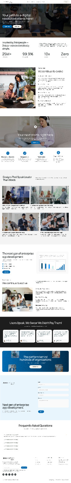 Digital Revolution Website Template Enterprise App Development Modern Business