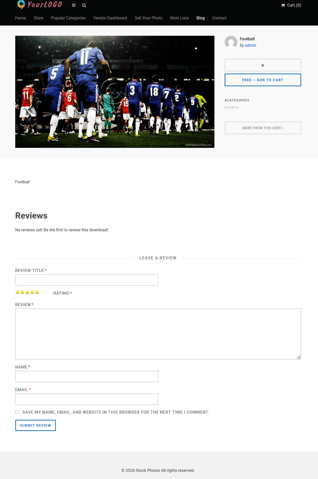 Stock Photography Marketplace Website – Multi-Vendor Platform – Free Hosting