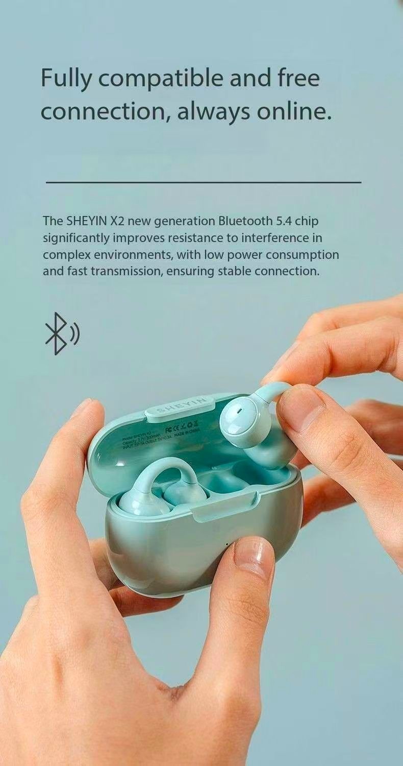 SHEYIN/X2 Bluetooth Earphones Clip-On Sports Anti-Drop Long Battery Life
