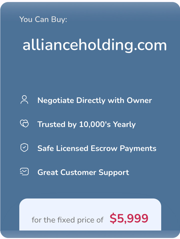 Premium Domain for Sale allianceholding.com