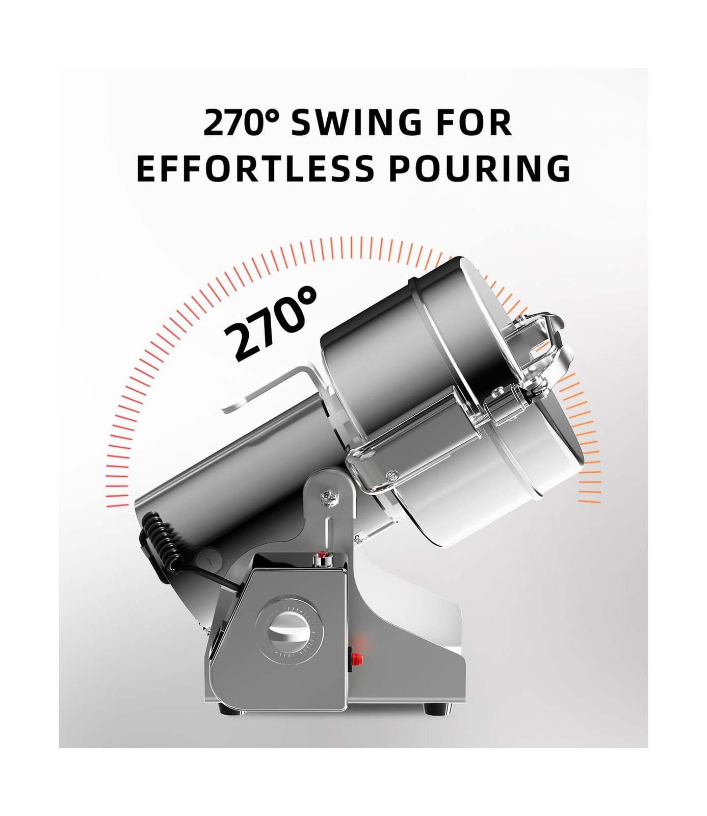 Electric Grain Mill 1000g, Flour Grinder Mill Stainless Steel for Home, Count…