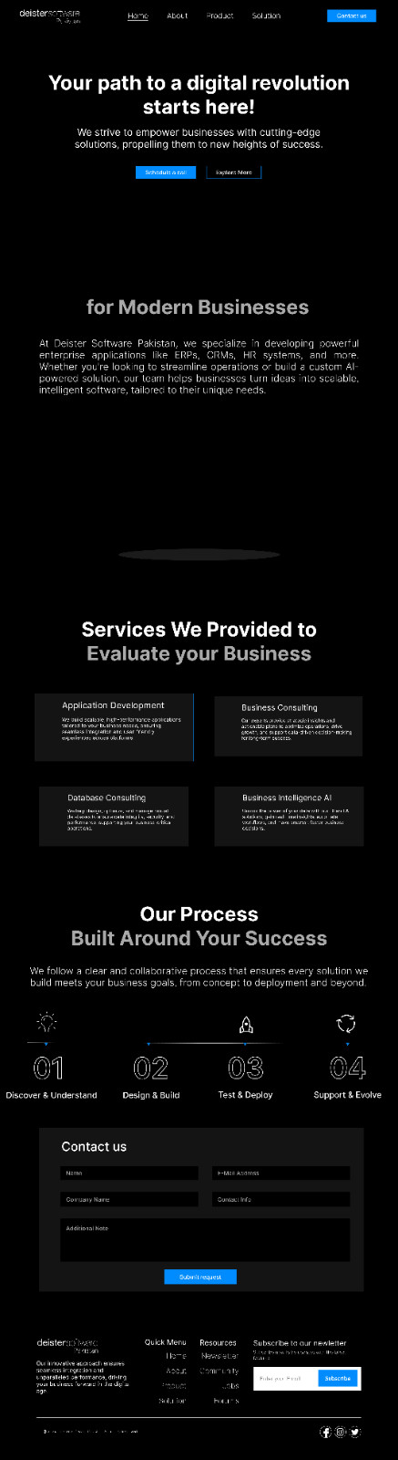 Digital Revolution Website Template | Enterprise Software Landing Page Modern 