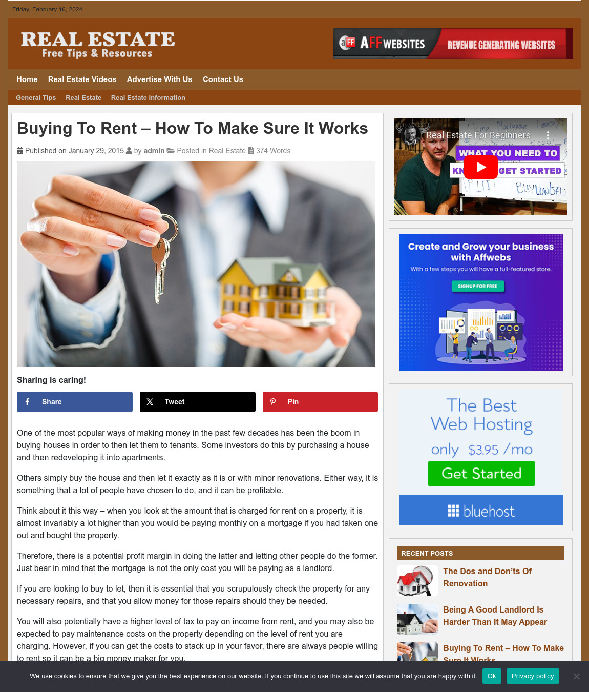 REAL ESTATE Website Business For Sale – Work From Home & Easy To Manage Website