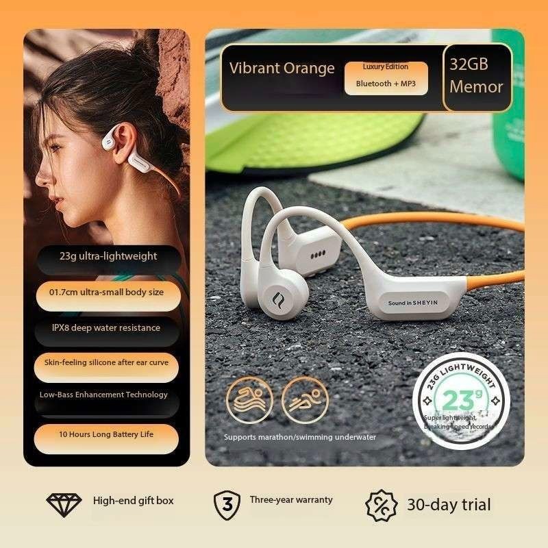 SHEYIN X7Air Bone Conduction Bluetooth Headphones with Ultra Long Battery Life