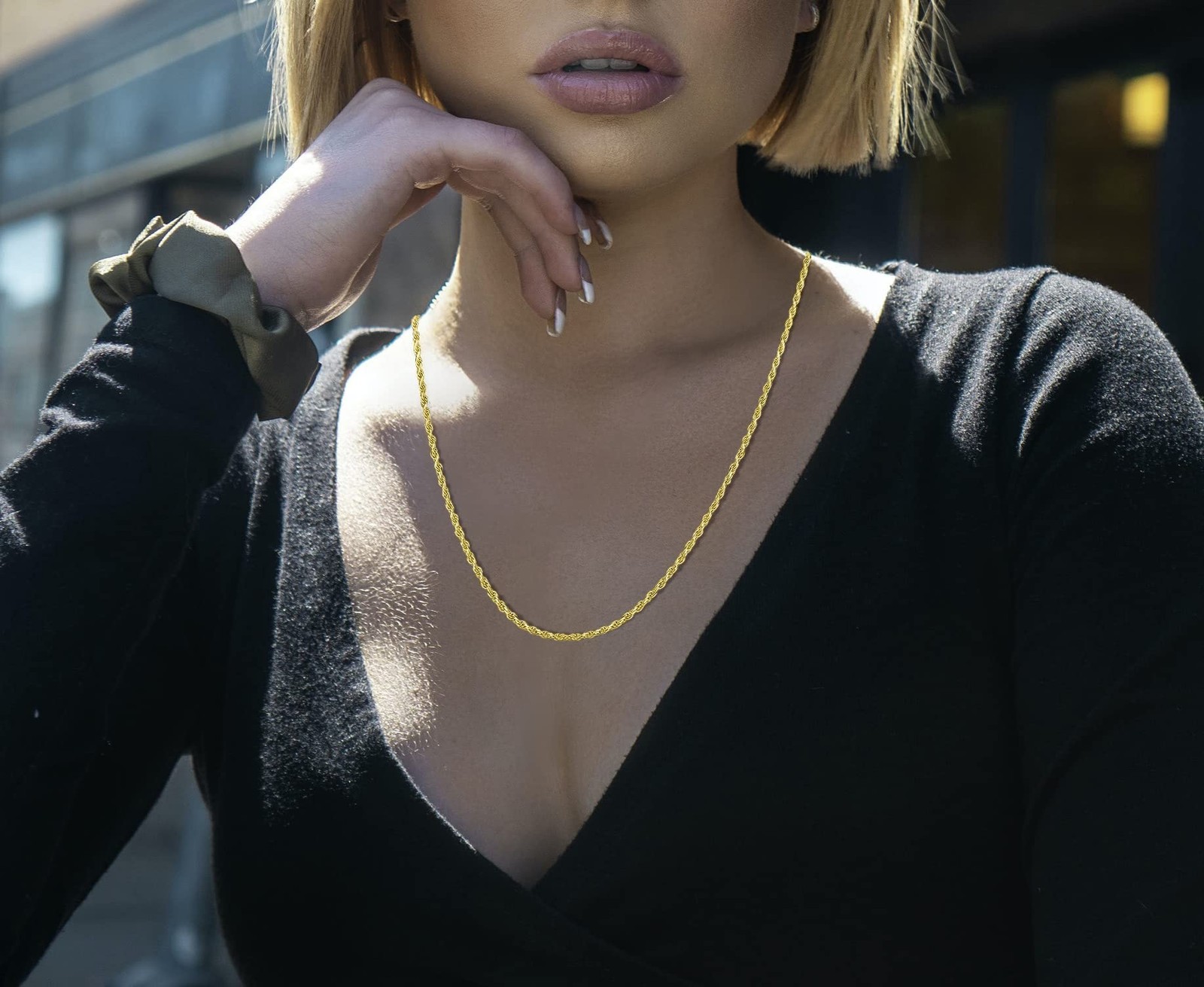 Savlano 10K Solid Gold Italian Rope 1.5mm Chain 10 Karat Necklace Comes With …