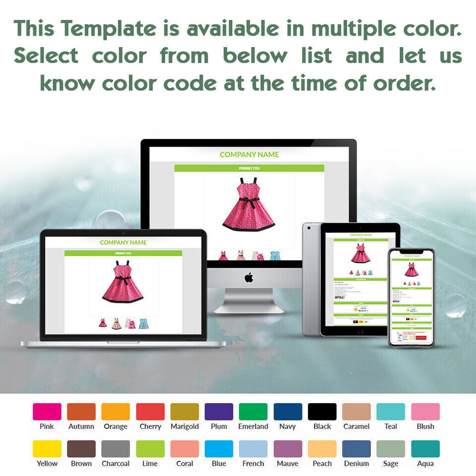 Ebay Listing Template HTML Professional Mobile Responsive Design 2019 Universal