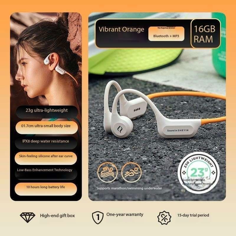 SHEYIN X7Air Bone Conduction Bluetooth Headphones with Ultra Long Battery Life