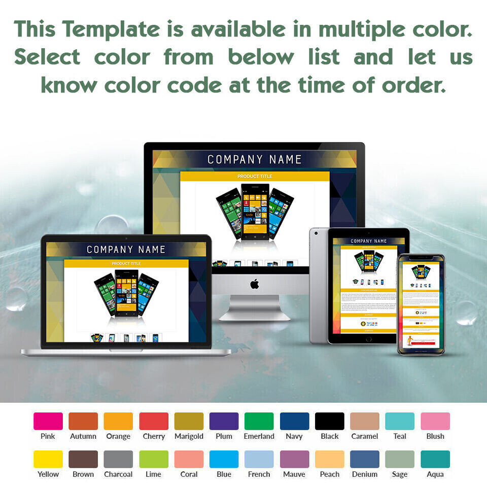 Ebay Template Listing Professional Auction design Responsive mobile HTML 2025