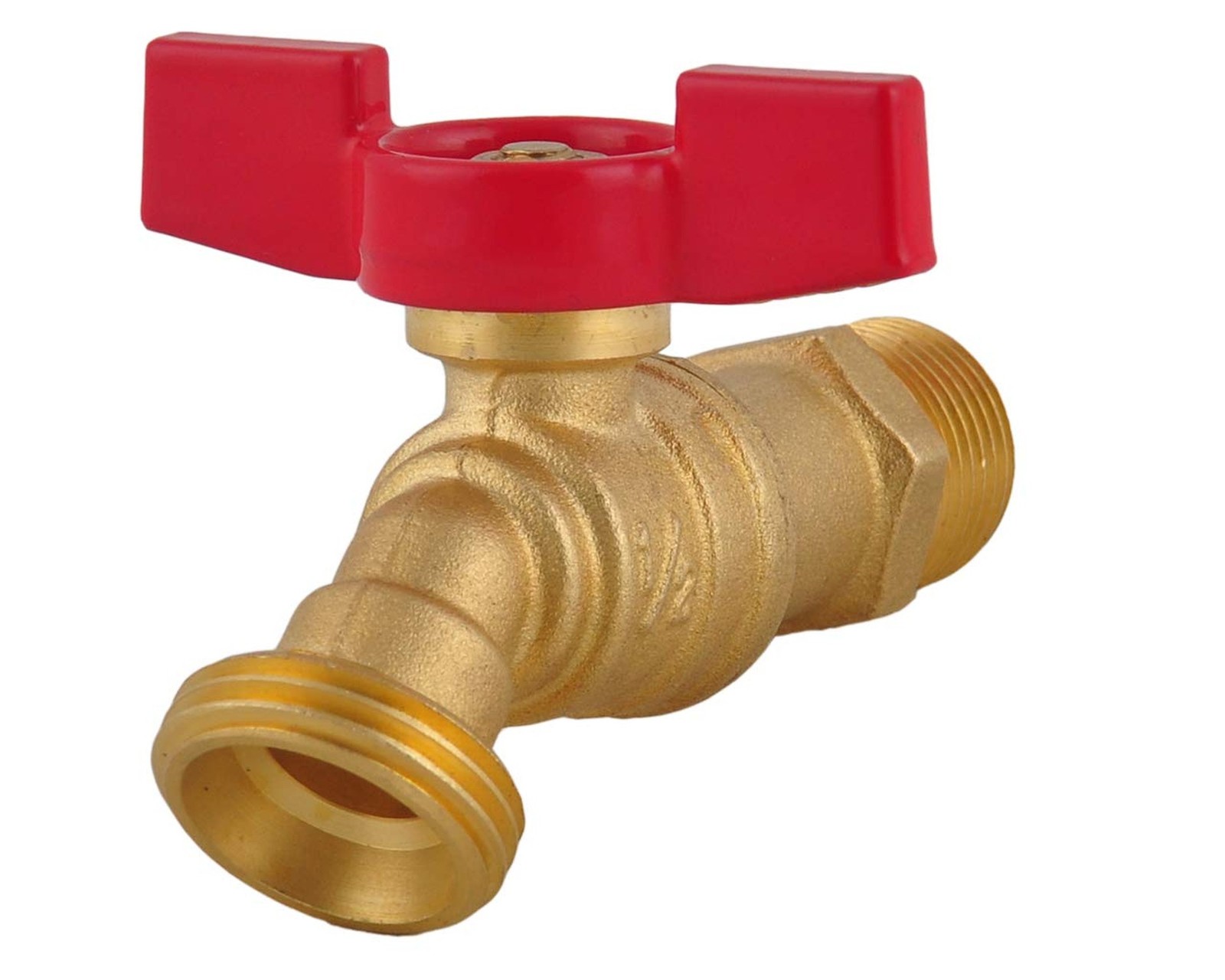 LD Valve – Male Hose Bibb 1/2″ MIP X 3/4″ MHT For Garden Watering,1/4 Turn Sh…