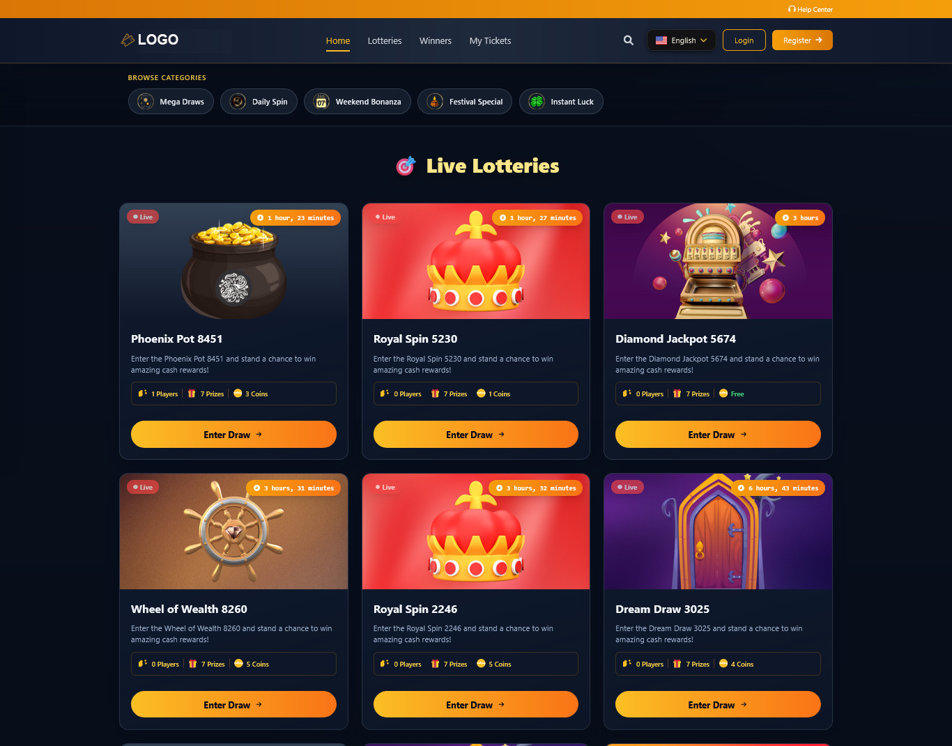 PrizeKing PHP Contest & Rewards Management System | Android App | Laravel Admin