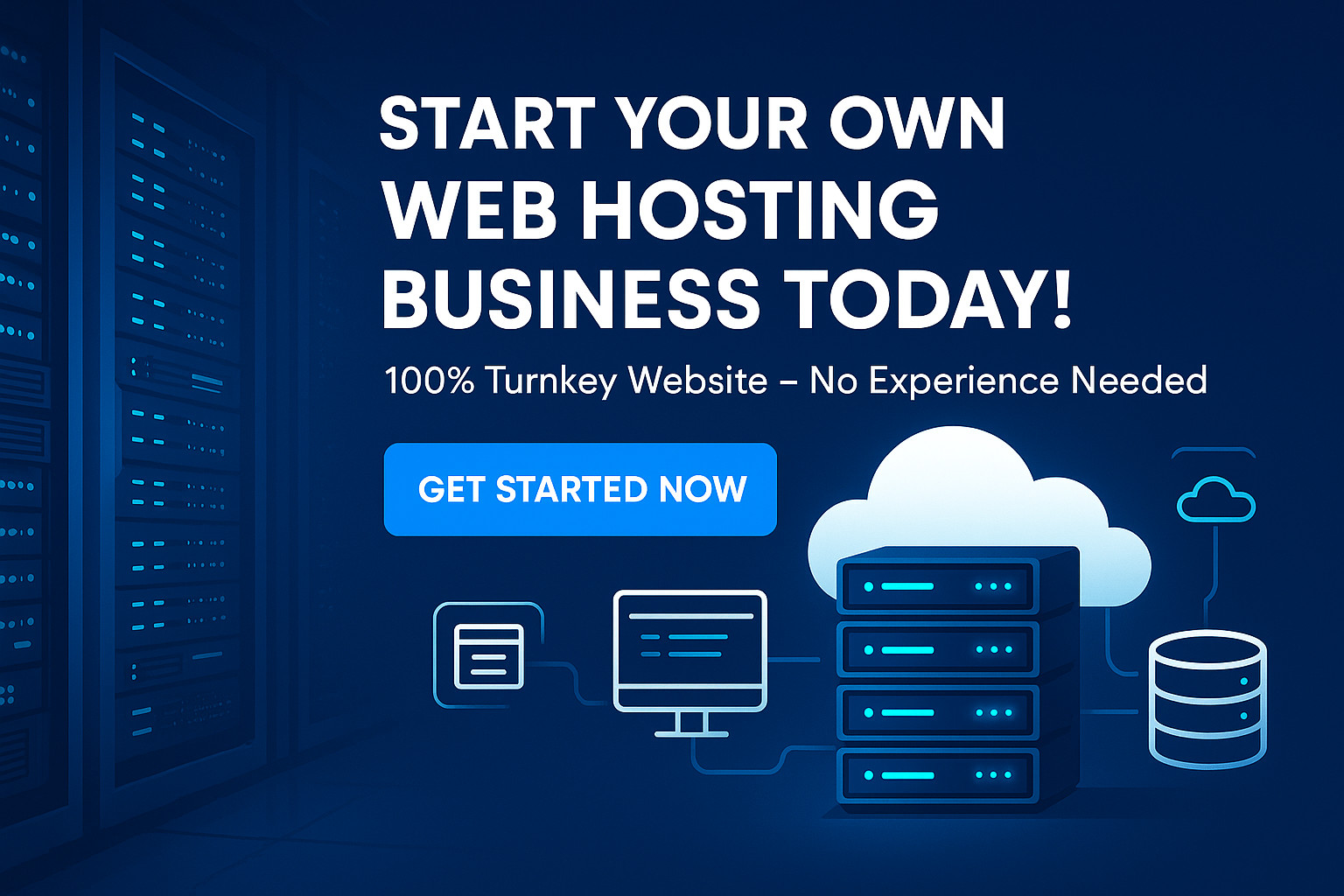 Turnkey Web Hosting Business Website – Start Earning Online Instantly