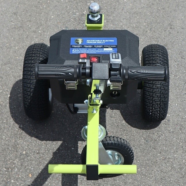 Tow Tuff TMD-35ETD8 Adjustable 3500 Lbs Capacity Electric Trailer Dolly Green