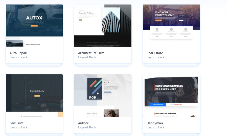 Huge Collection WordPress Divi Templates Themes Layouts Builder Elegant Extra
