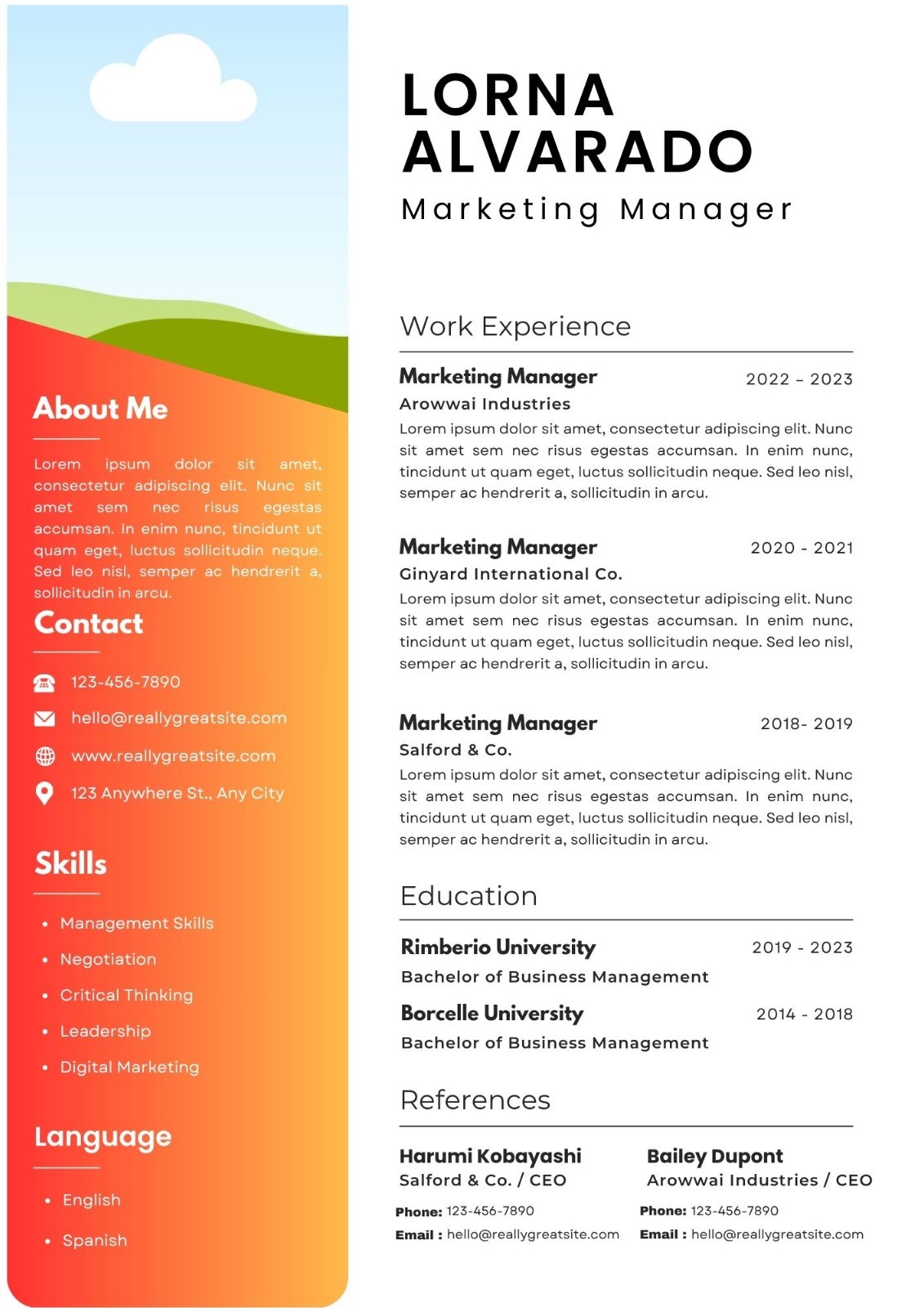 15 Professional & Modern Re Editable CV Templates | Canva Template