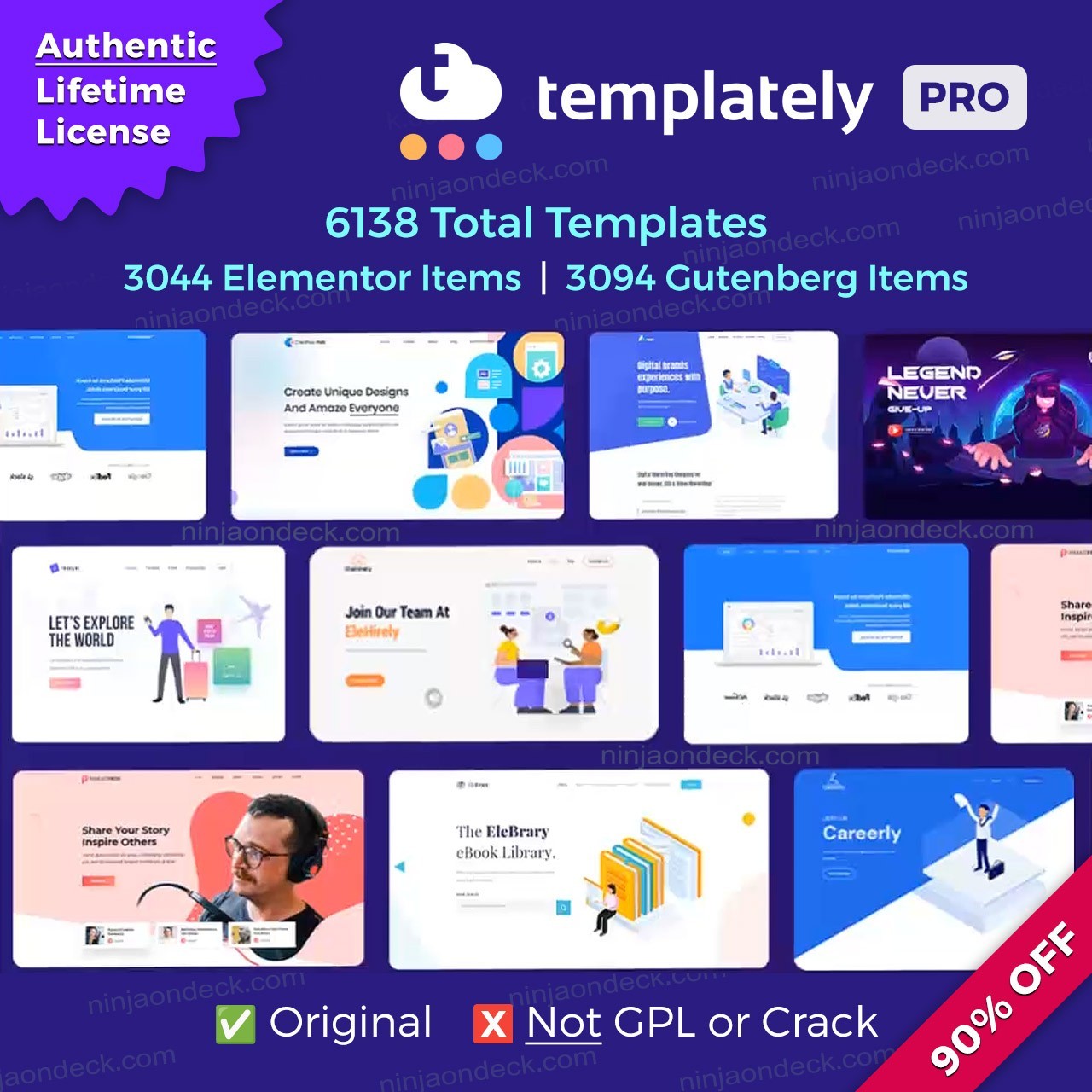 🥷 Templately Pro Official License ‒ Lifetime / 1-Year