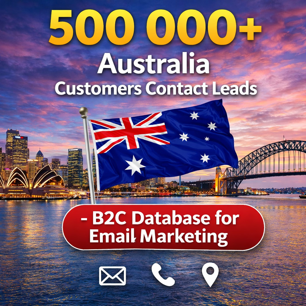 500K AUSTRALIA Customers Email Database – B2C Contact leads (Instant Download)
