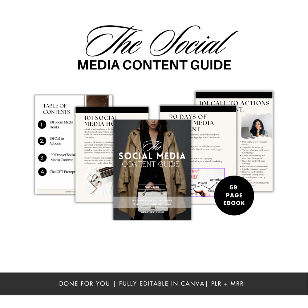 Faceless Digital Marketing Bundle with PLR & MRR | 8 Editable Canva Templates |