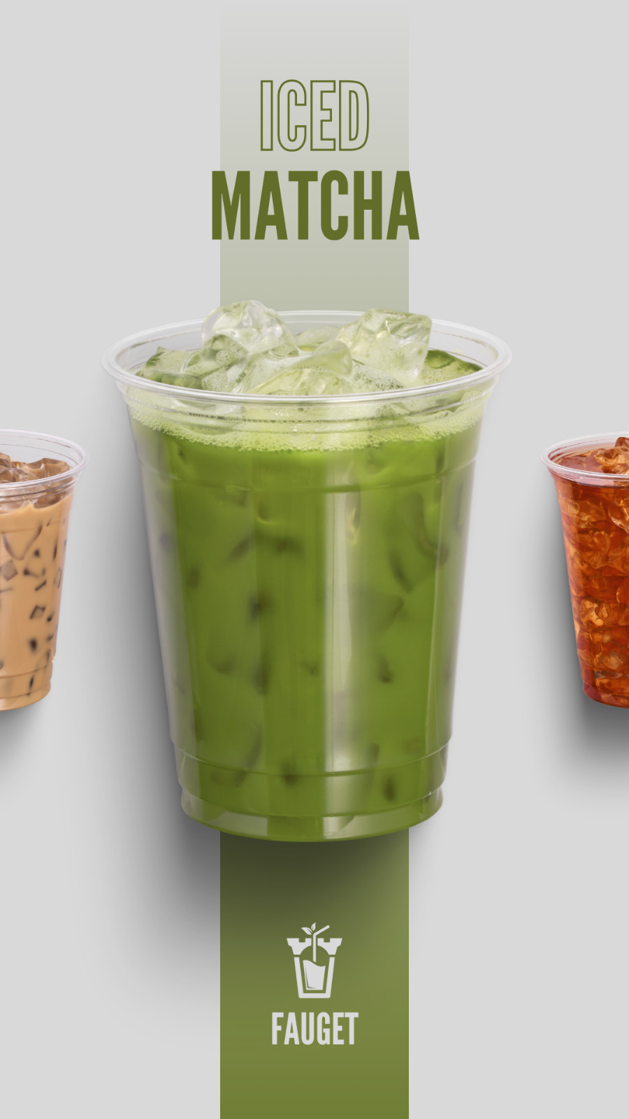 Bold Fonts Templates-Green Brown White Bold Drink Promotion Mobile Video
