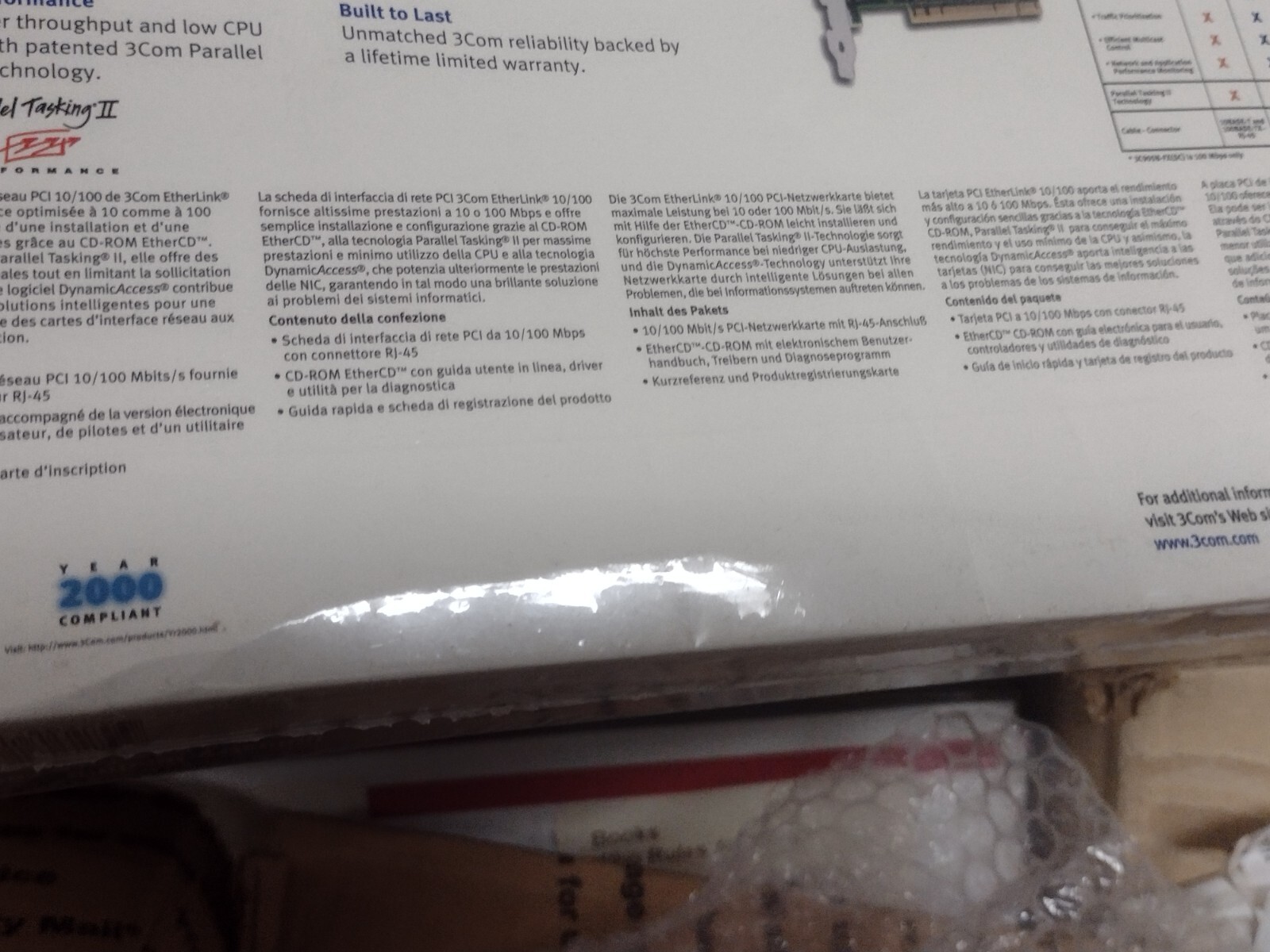 3Com EtherLink 10/100 Mbps PCI Network Interface Card 3C905B-TX-NM (New In Box)