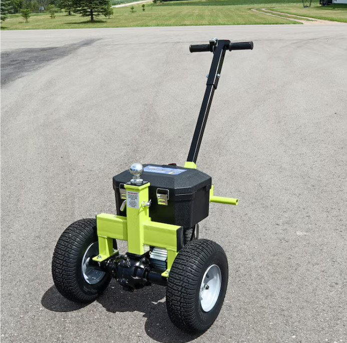 Tow Tuff TMD-35ETD8 Adjustable 3500 Lbs Capacity Electric Trailer Dolly Green