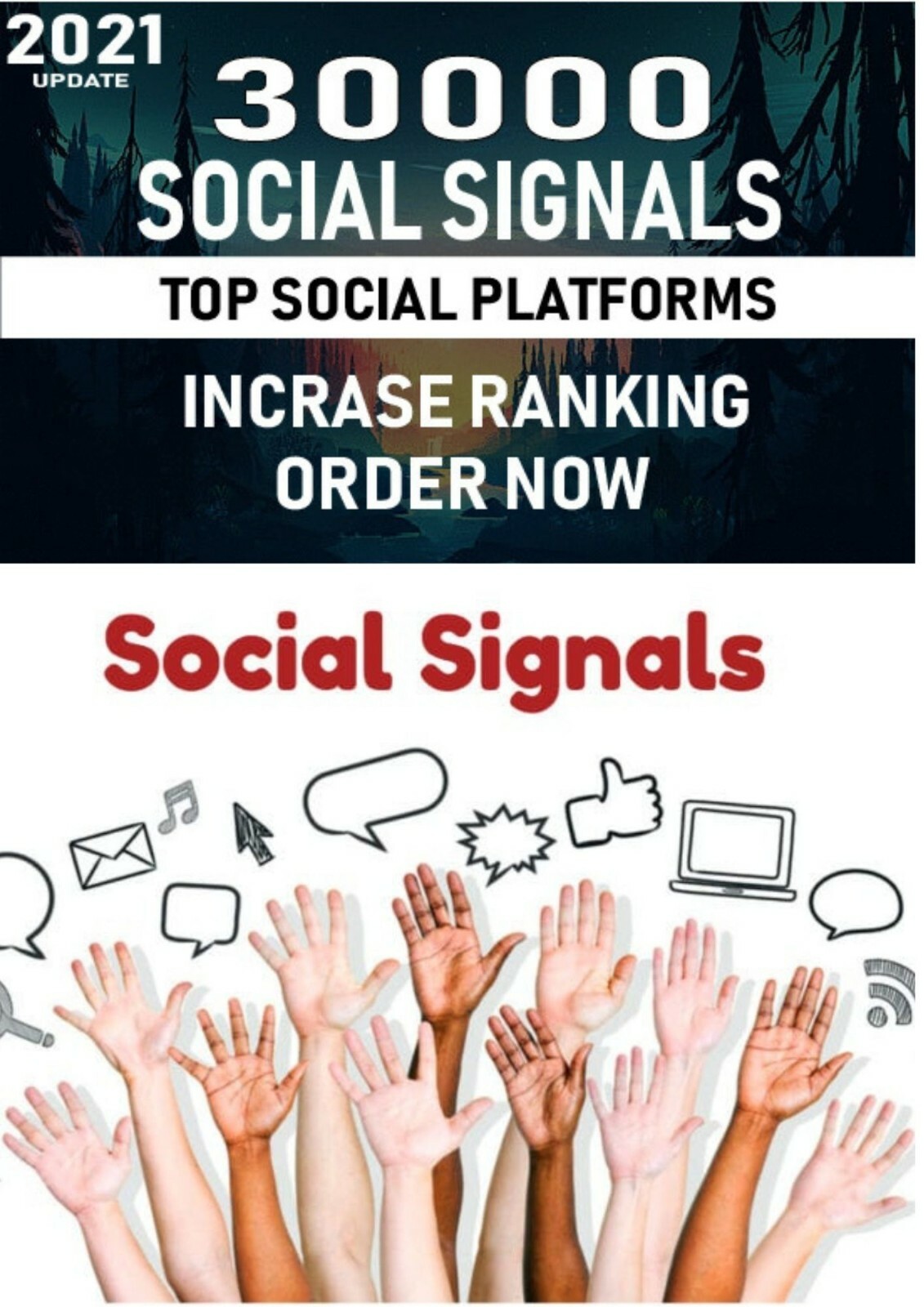 30000 Social Signals Backlinks / Bookmarks mixed seo
