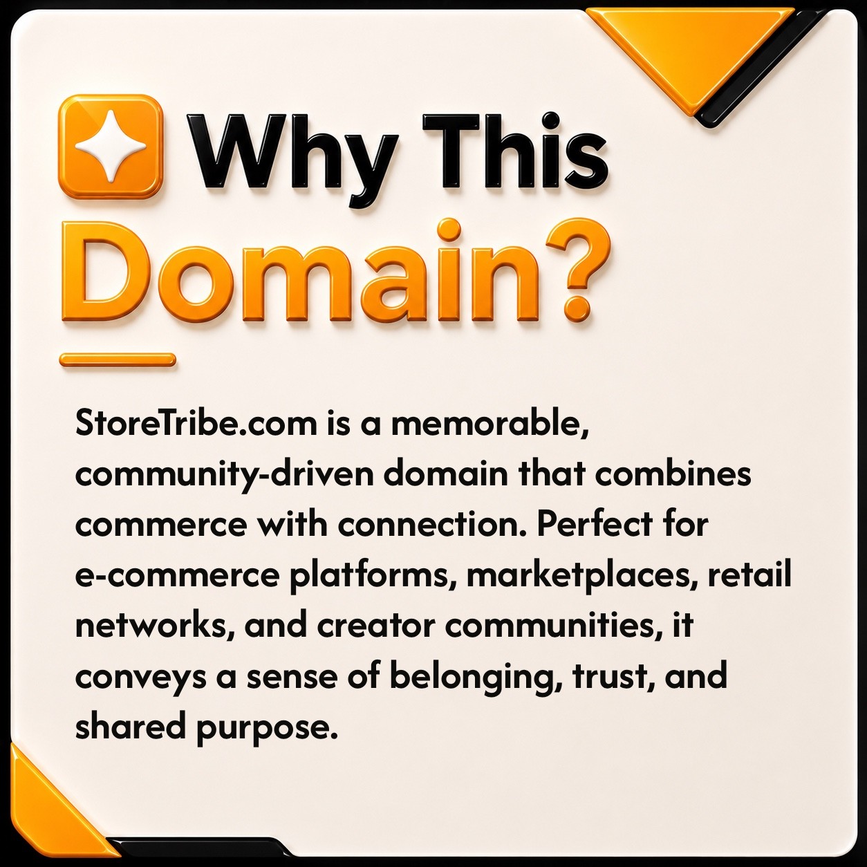 StoreTribe .com BRANDABLE BUSINESS DOMAIN NAME FOR SALE. e-commerce. Retail.