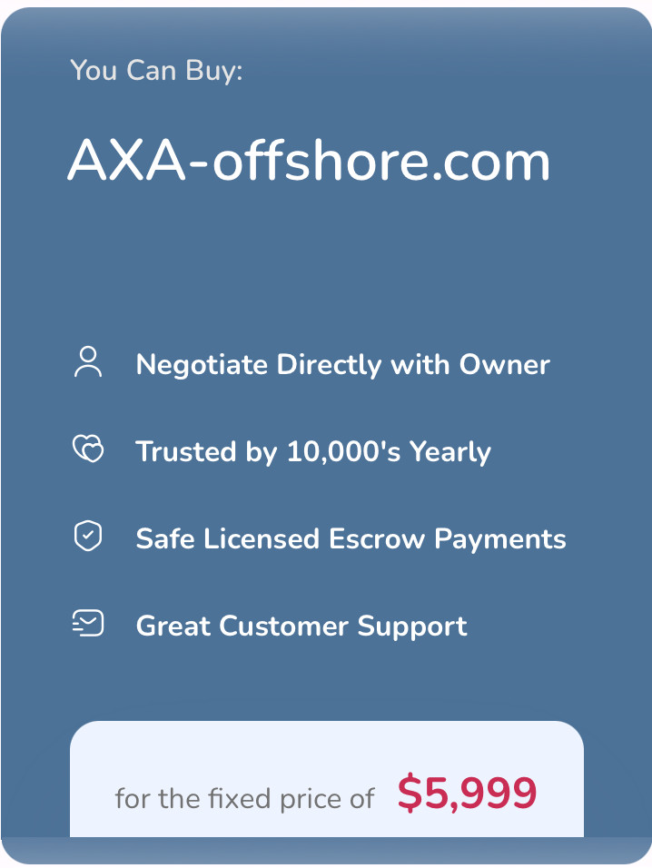 Premium Domain for Sale AXA-offshore.com