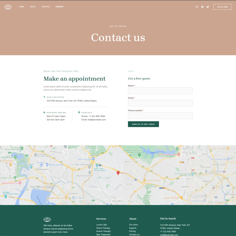 Relax-themed Spa Website – Ready to Run + 1-Year Domain and Hosting