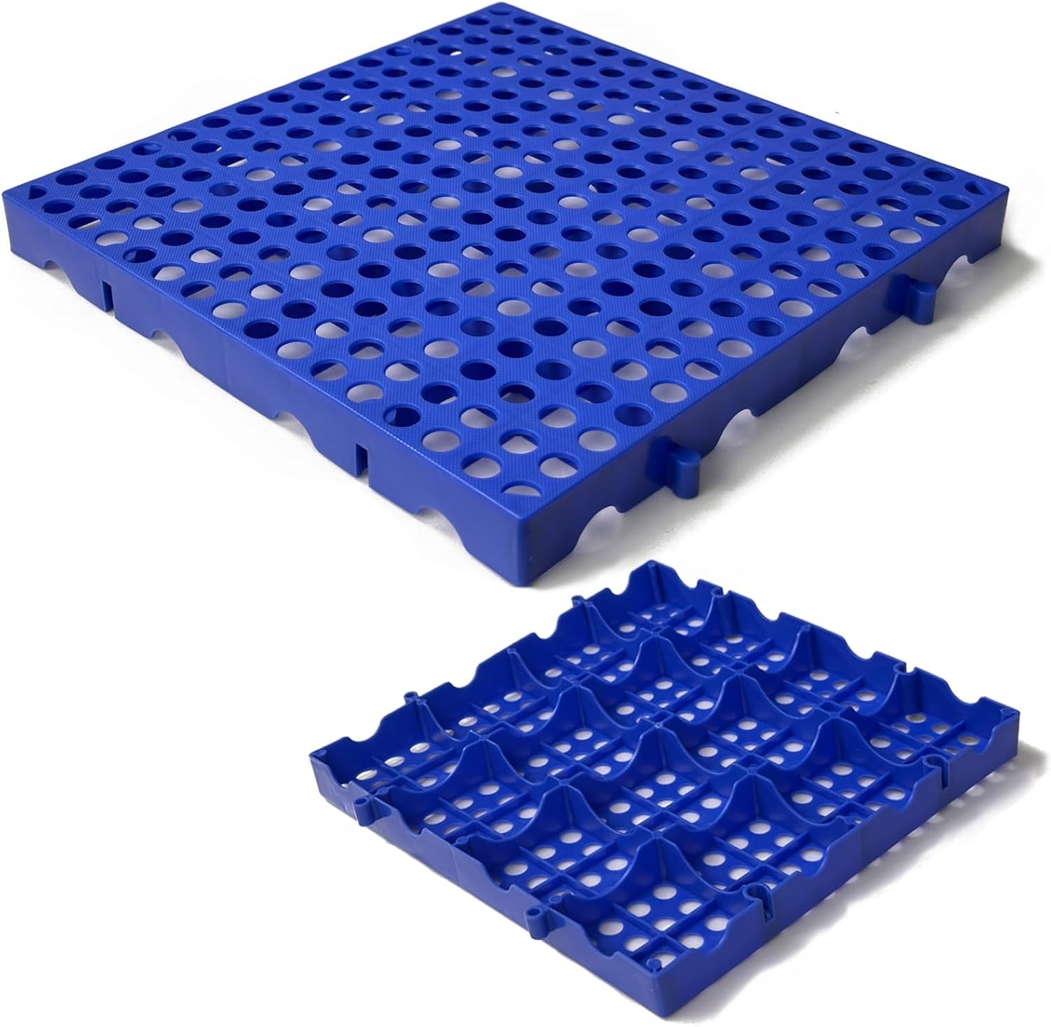4 Pack Plastic Pallets Nestable Lightweight Waterproof Basement Garage Storage