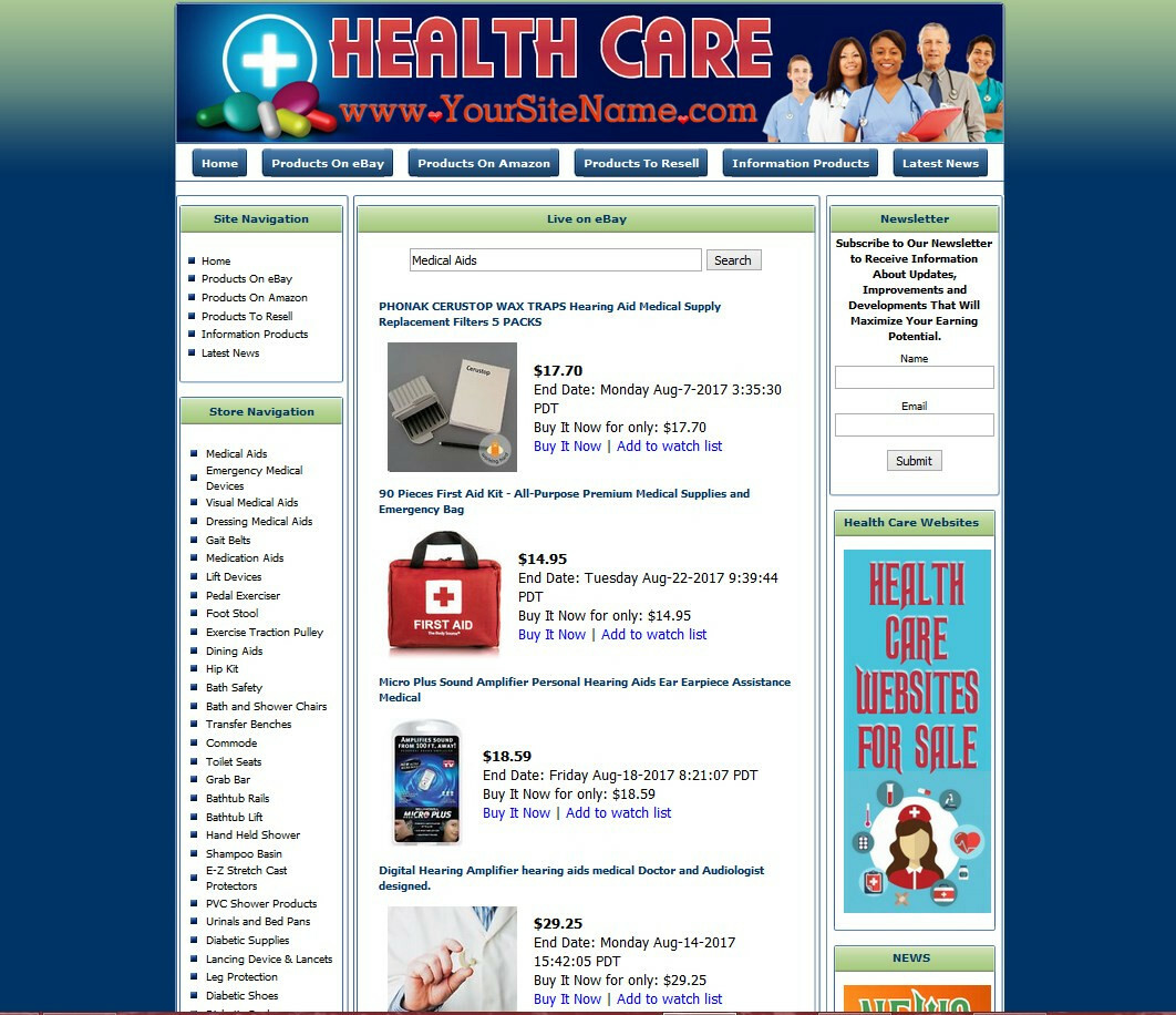 Professional NEW Medical Clinical Doctor Amazon Store Website Business for Sale