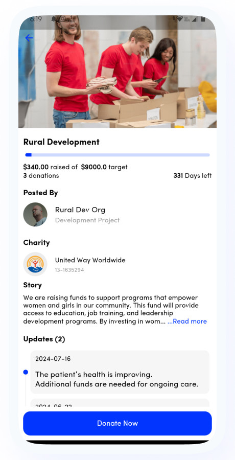 GiveFund Flutter Fundraising App | Donation, Crowdfunding Platform + Admin Panel