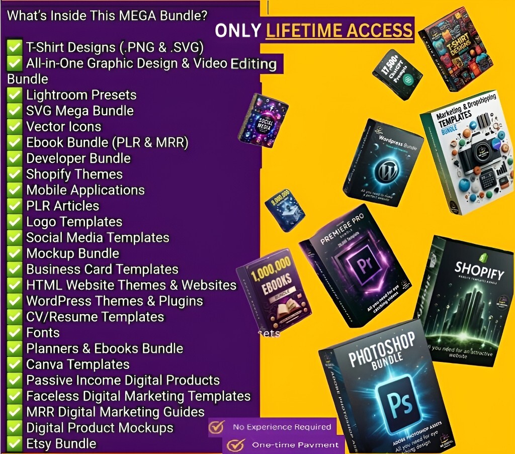 *BEST DEAL* Largest Passive Income Bundle – 20 Million+ Resell Digital Products.