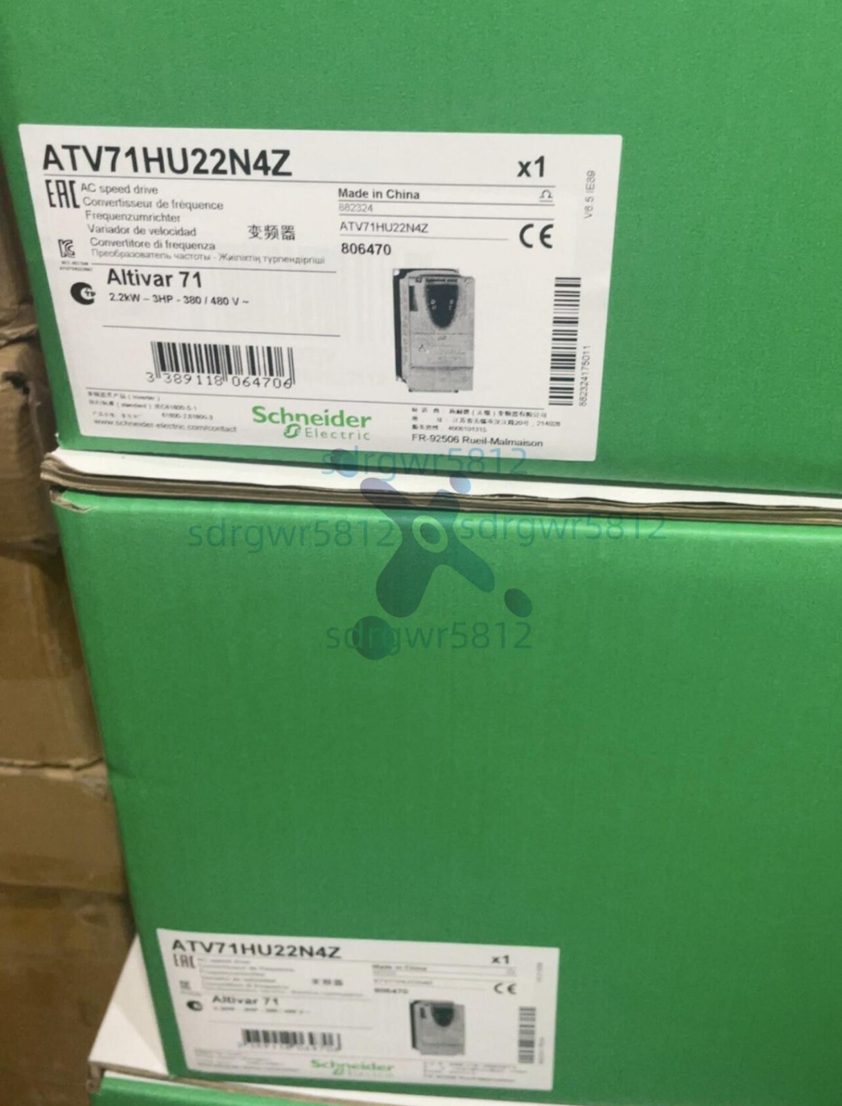 100% NEW Schneider ATV71HU22N4Z 2.2kw 380-480V INVERTER in box