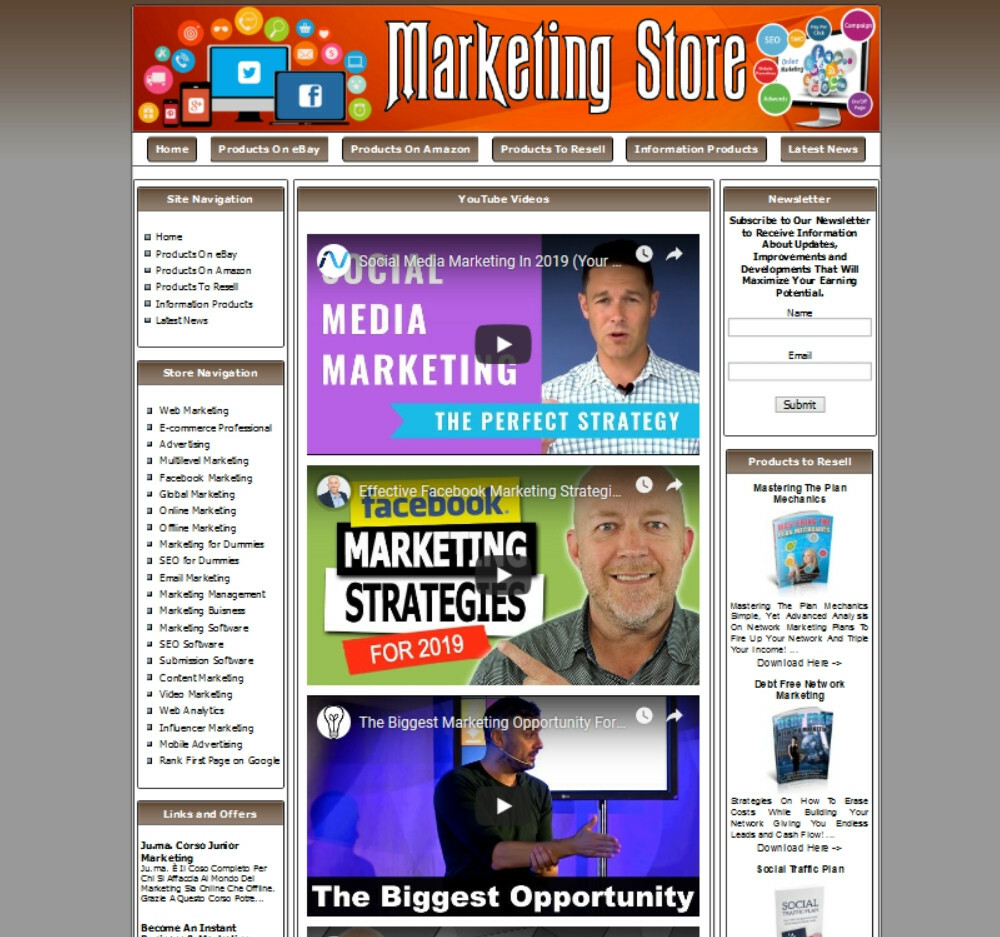 MARKETING SERVICES STORE WEBSITE. MAKE MONEY FROM HOME, AMAZON, ADSENSE.