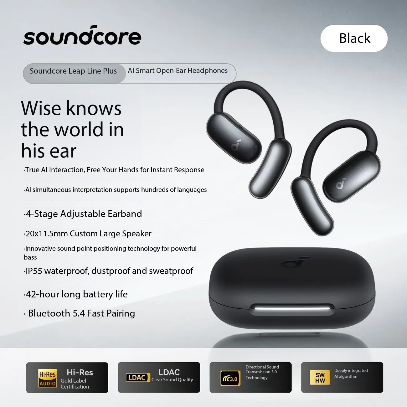 Shengkuo Feiyue Line Plus Bluetooth Earphones AI Translation Suitable for Apple