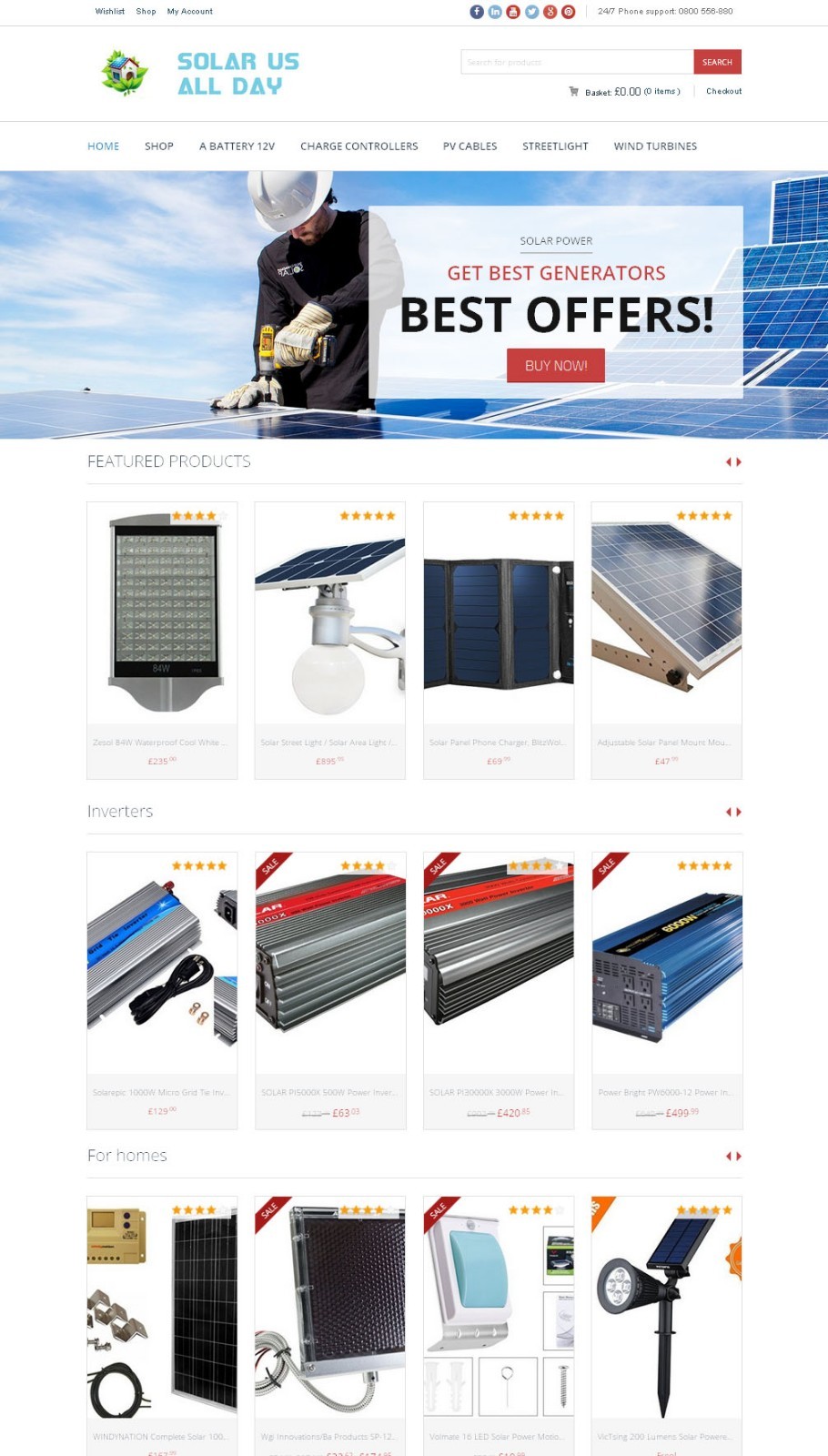 Amazon Affiliate / DropShip Store Solar Power Website + Free Hosting