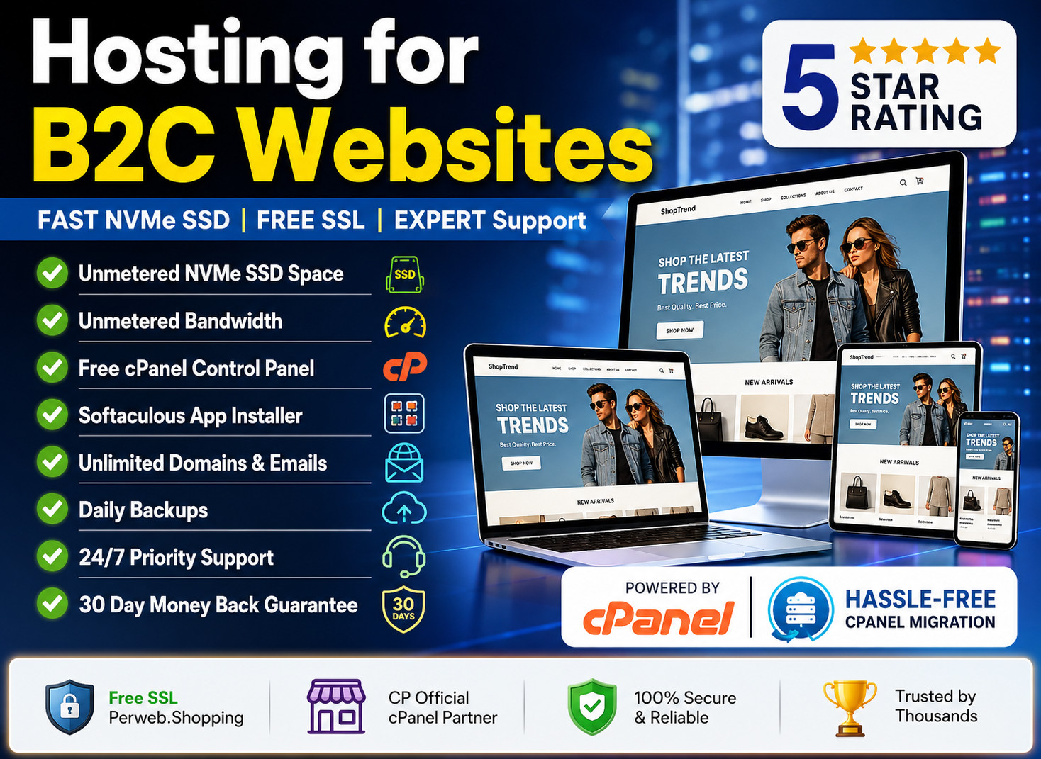 Hosting for B2C Websites – 🚀 Unlimited SSD + FREE SSL + 24×7 Support– $14.99/Yr