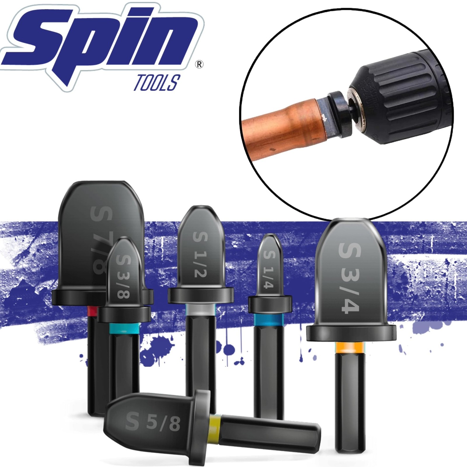 SPIN S1034 Swaging Tool, 3/4-Inch, Individual Hex Drill Bit