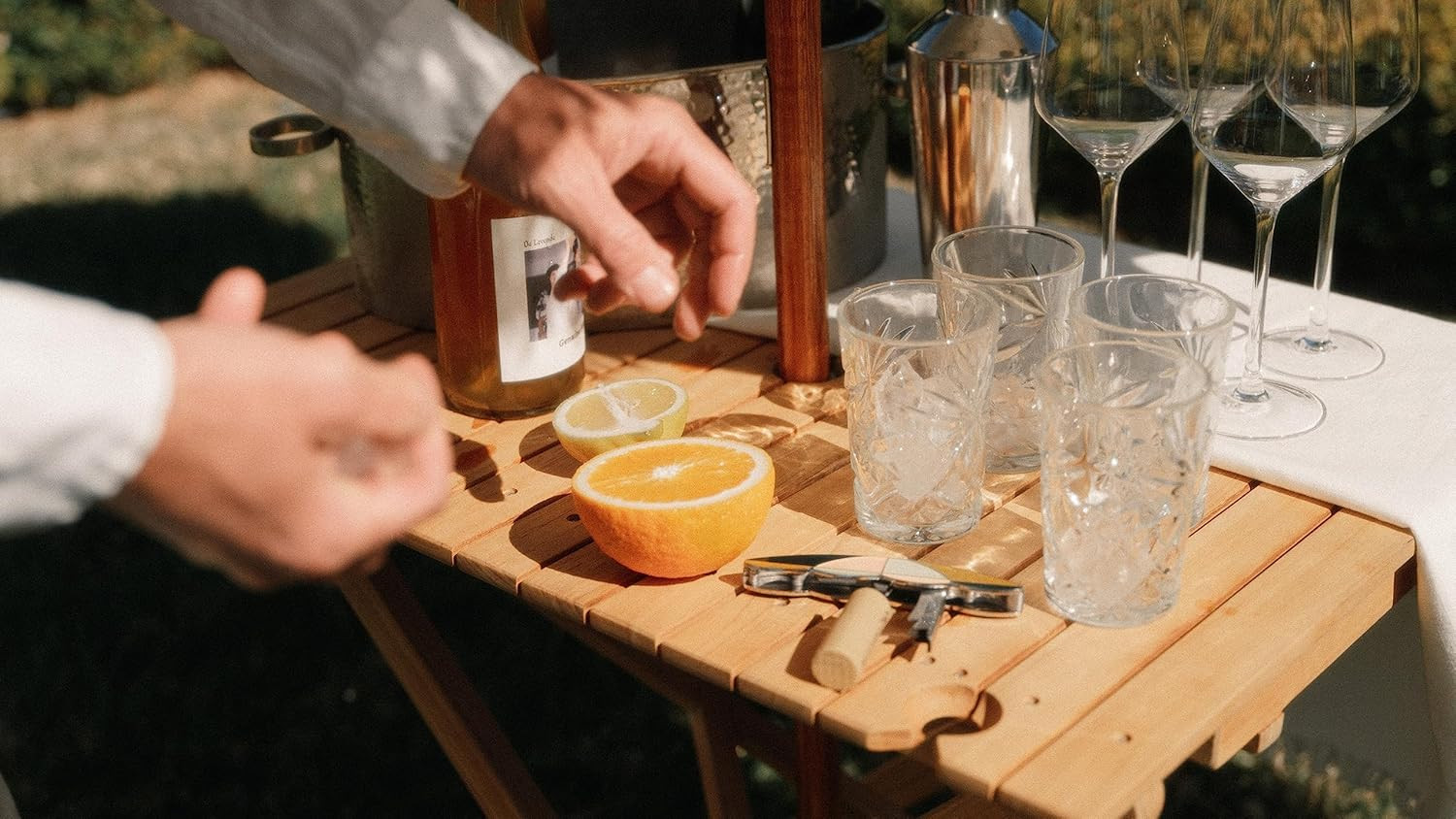 Tall Folding Picnic Table – Perfect Outdoor Table for Picnics and Hosting – 4 Wi