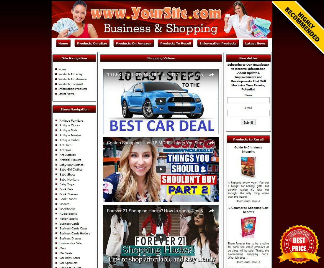 Online Store Business Website for Sale. Amazon Store, Google Adsense, Dropship.