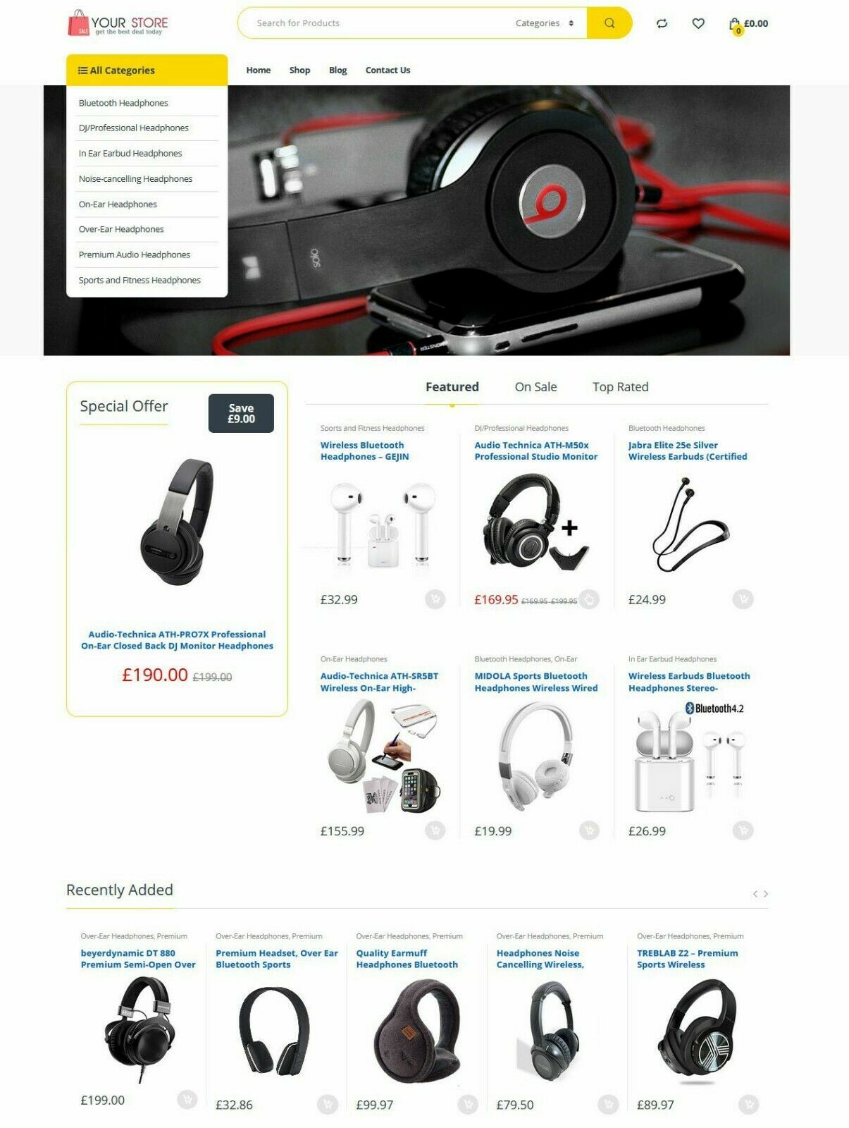 HeadPhones Store – eCommerce Dropship Website + Amazon Affiliate + Free Hosting