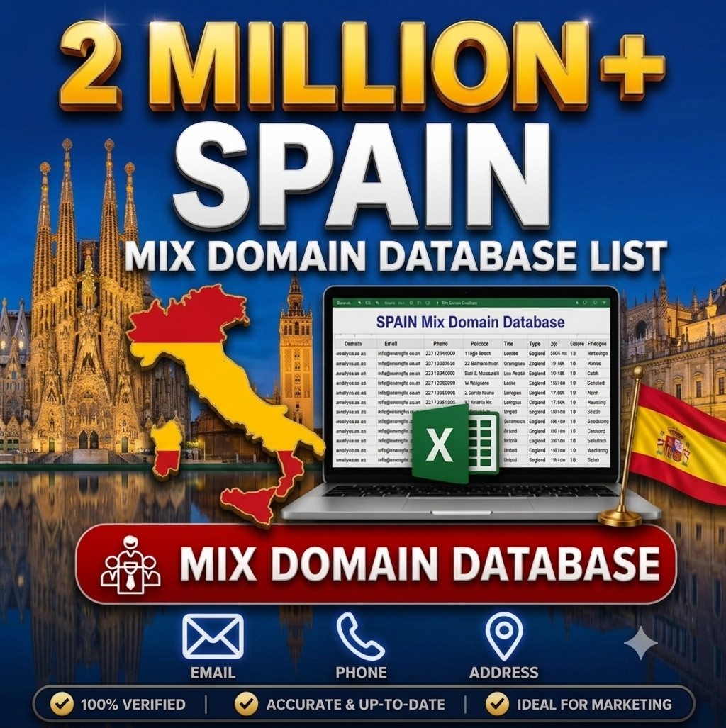 2 Million SPAIN Email Database list 2026 | Contact Leads (Digital Download)