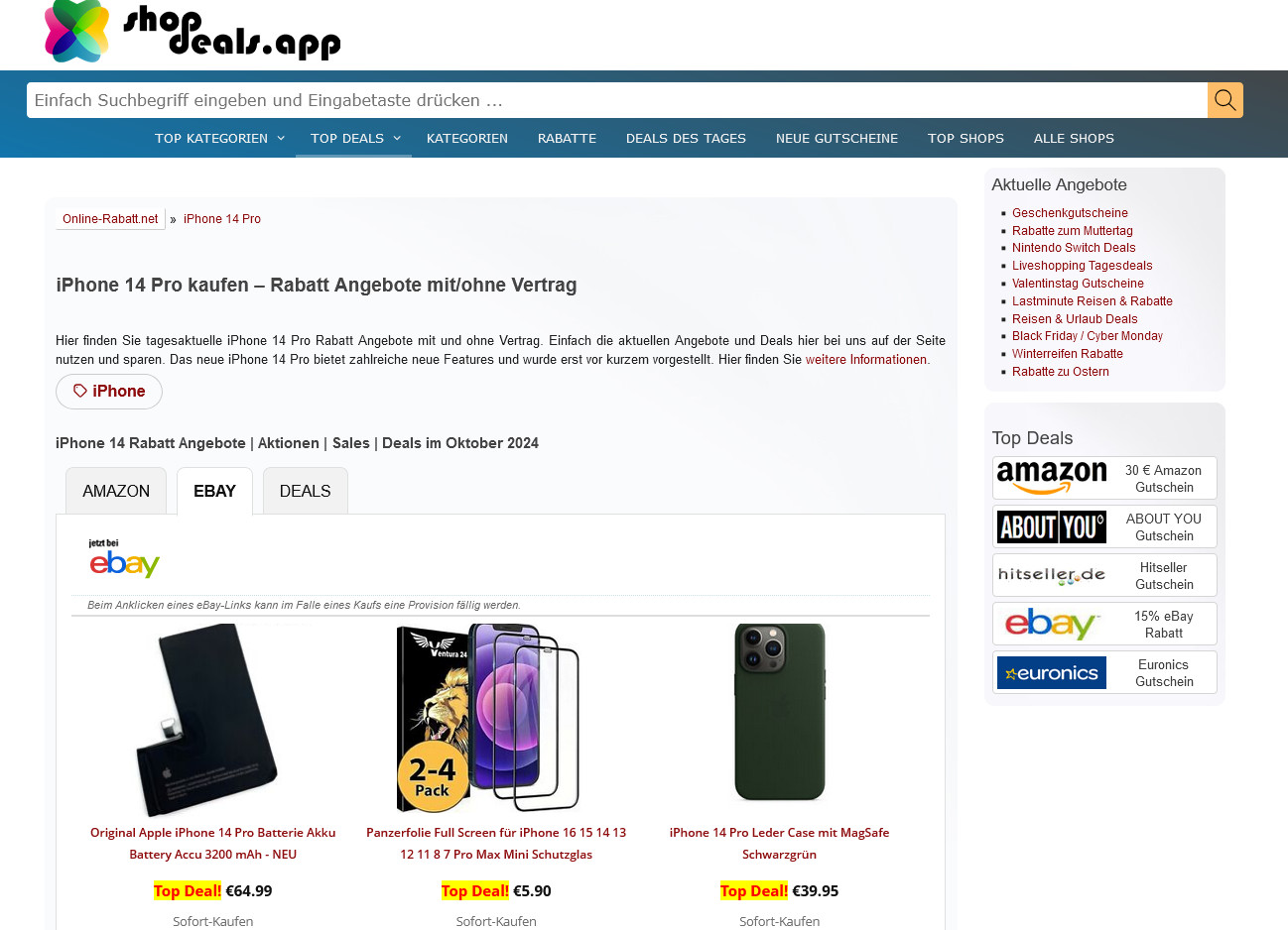 Online-Discount.net | Domain Coupons Deals App Automated myDealz 20 years old AI