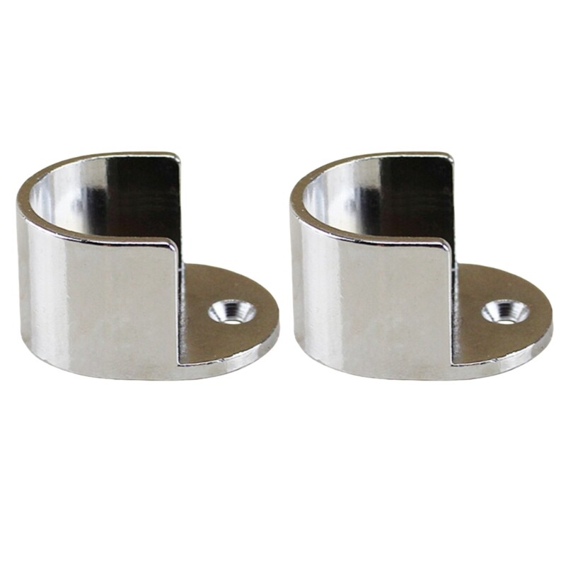 2Pieces Curtain Rod Brackets Curtain Holder for 28mm Curtain Rod Wall Mount