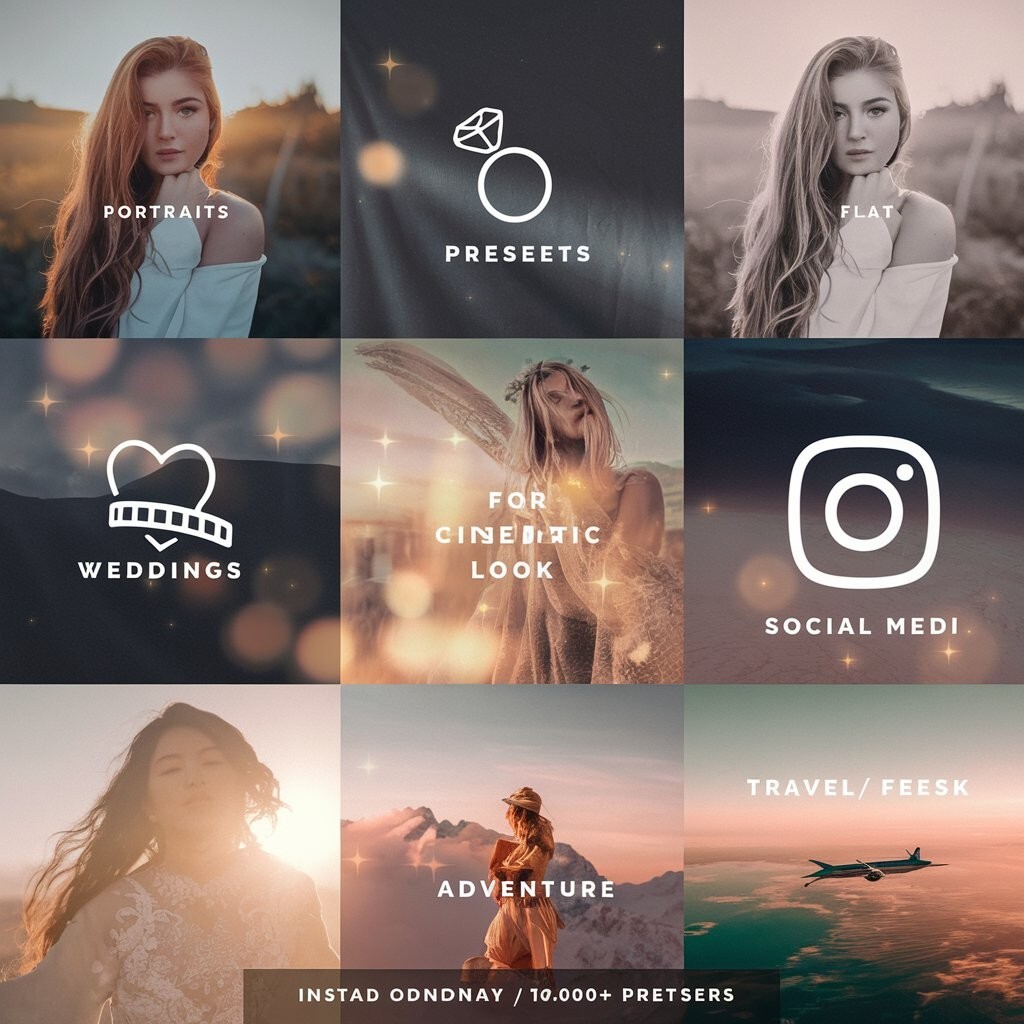 150,000+ Professional Lightroom Presets Bundle – For Portraits, Weddings, Cinema
