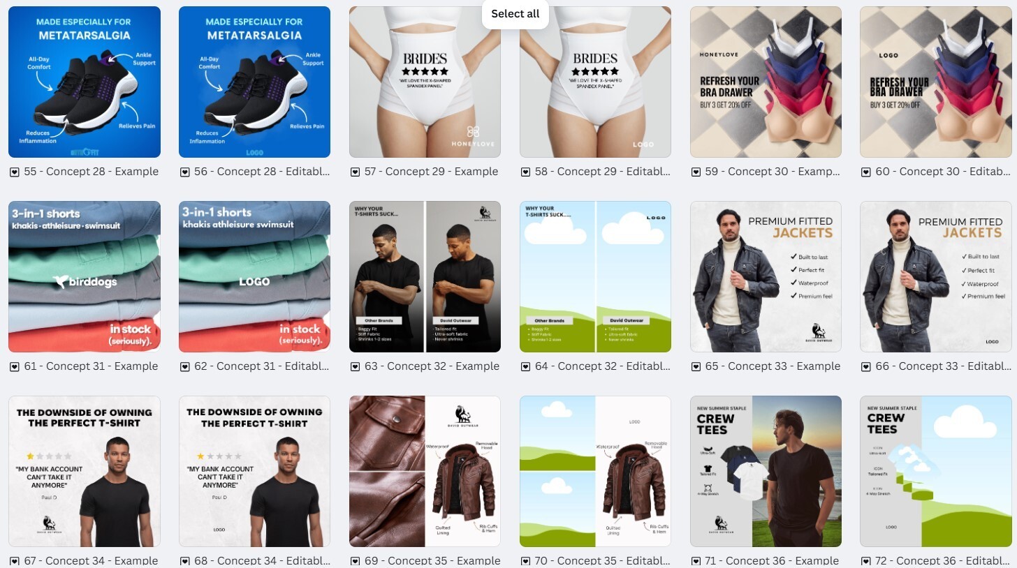 150 Professional Canva Fashion Ad Templates | Ready-to-Use Digital Designs
