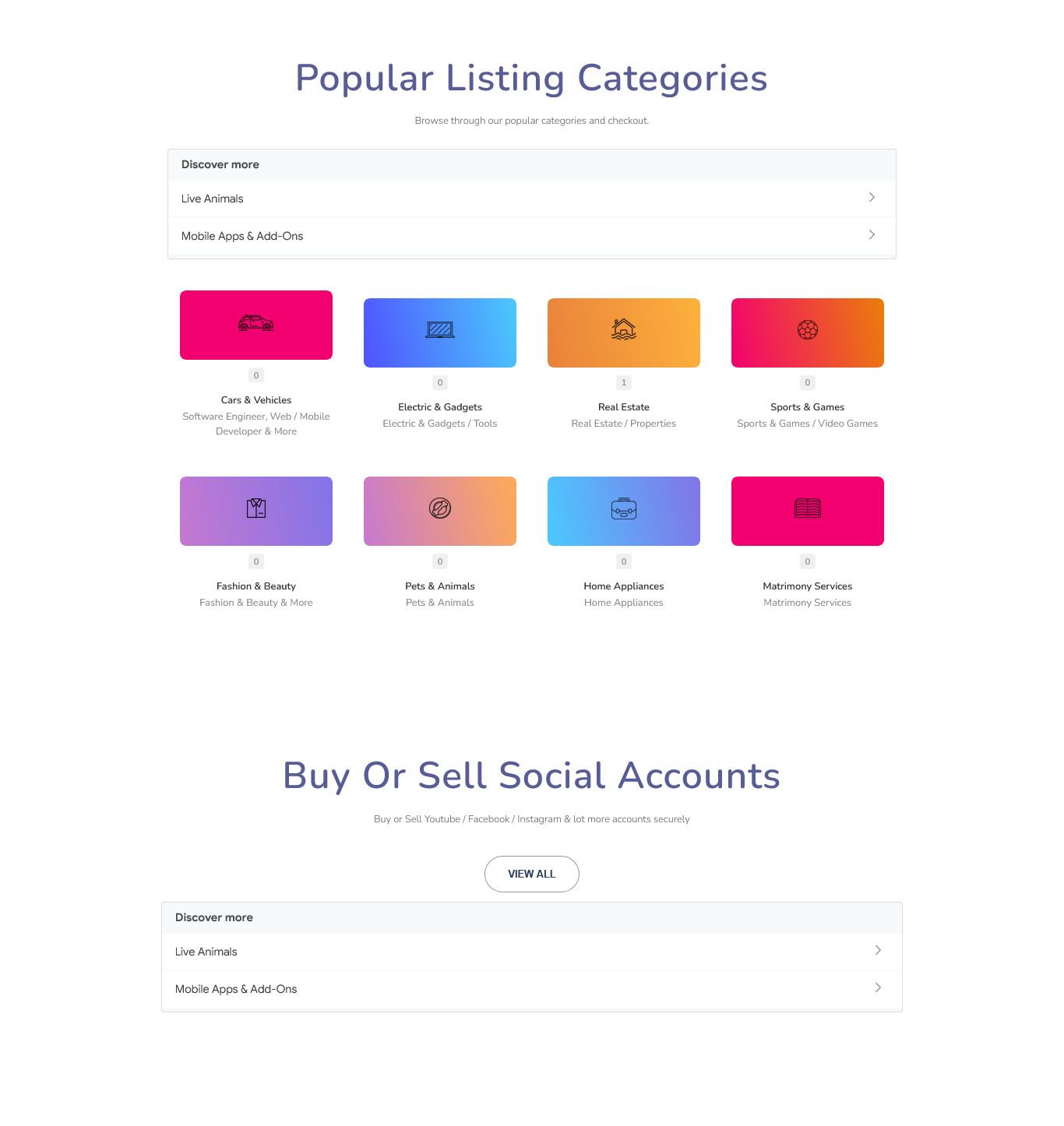 Zippa – Marketplace PHP Project | Domains, Websites, Apps, Social Media Platform