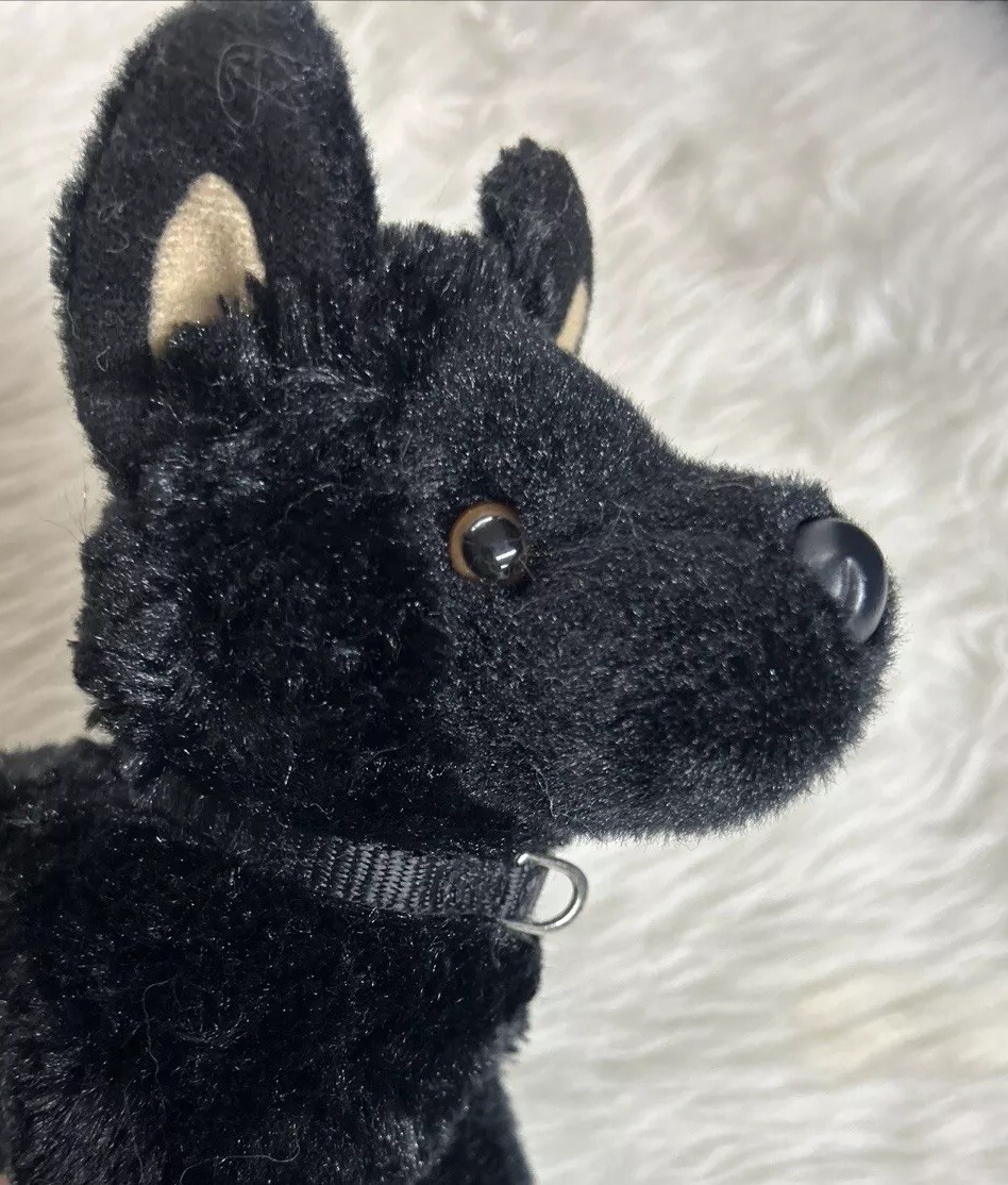 Harko 8″ Black German Shepherd Plush Stuffed Animal Dog Douglas Toy With Collar